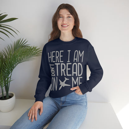 HERE I AM DON'T TREAD ON ME Crewneck Sweatshirt