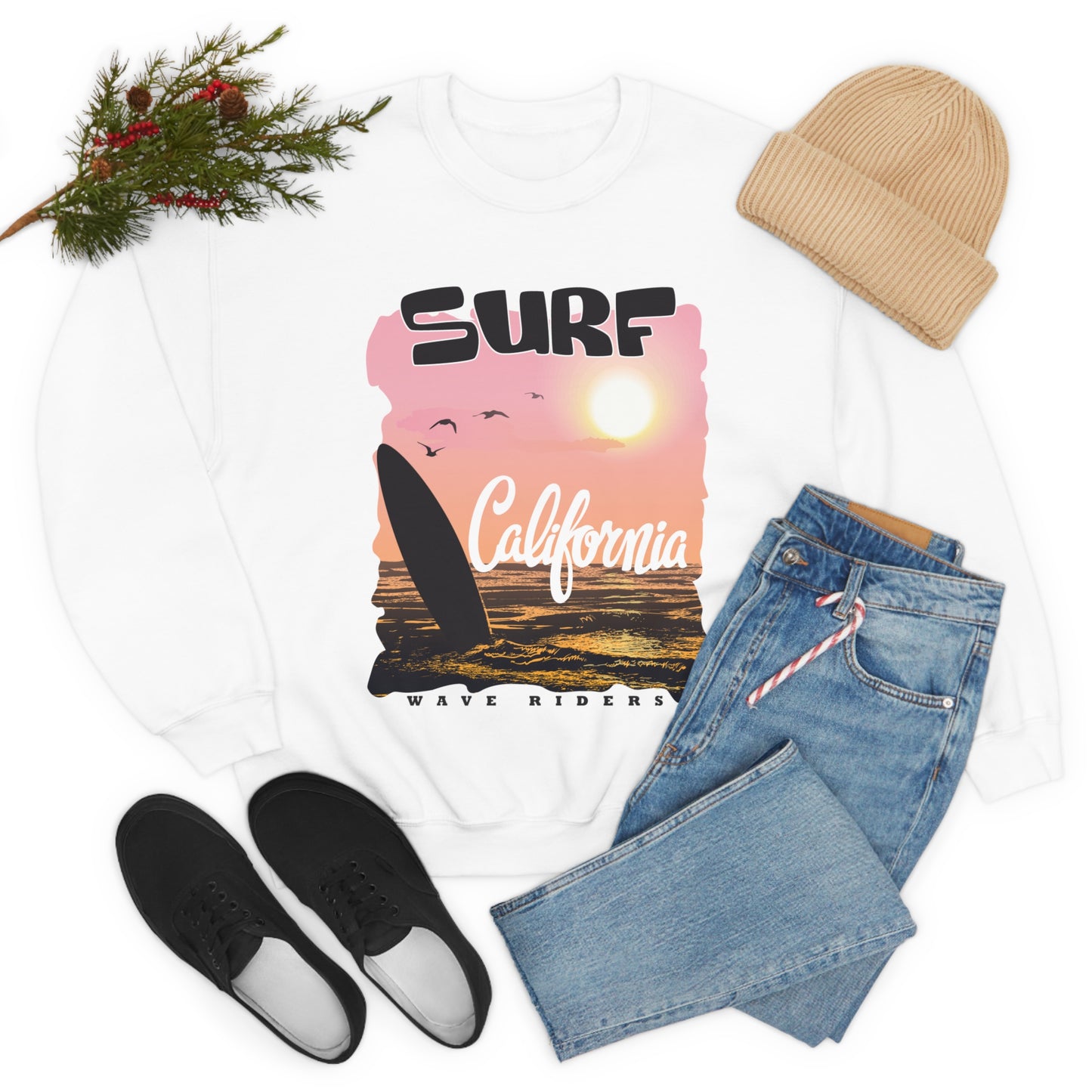 Wave Riders California Crewneck Sweatshirt