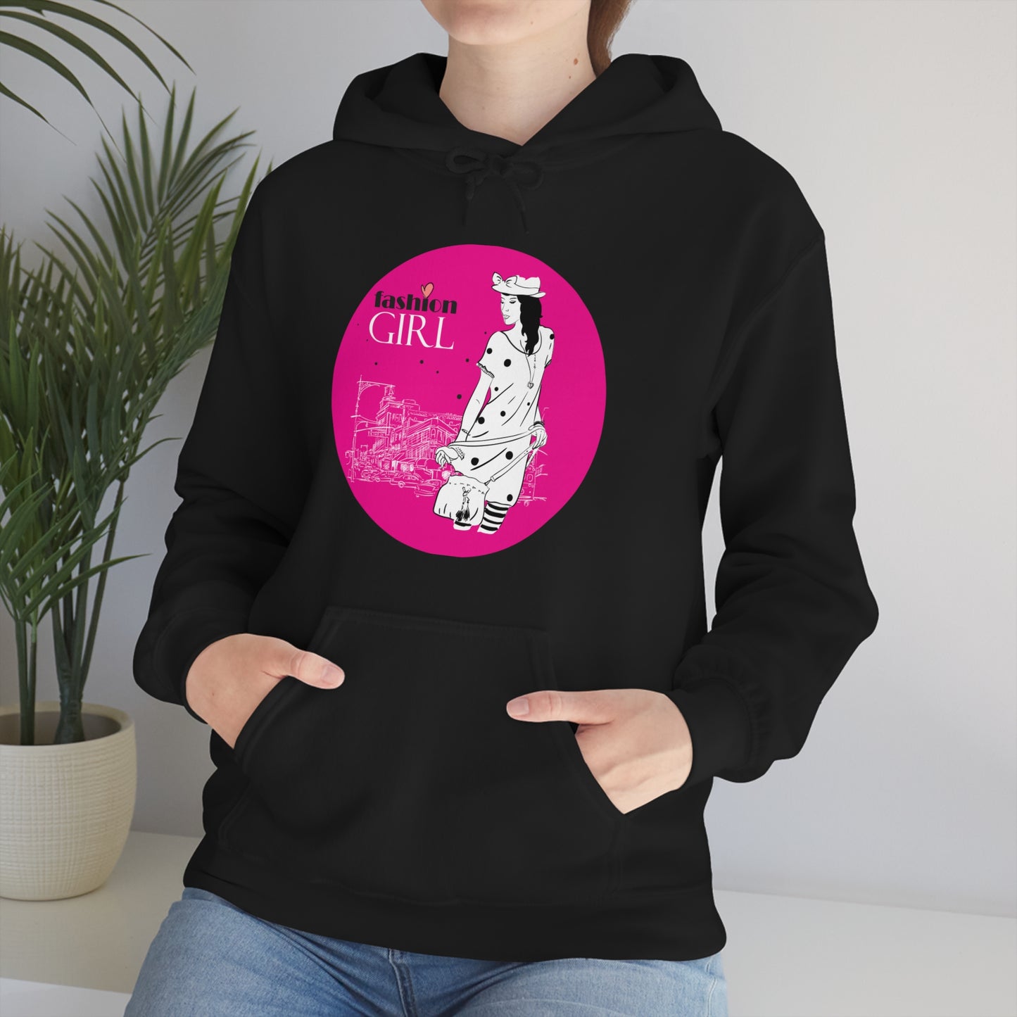 Pink Fashion girl Hoodie