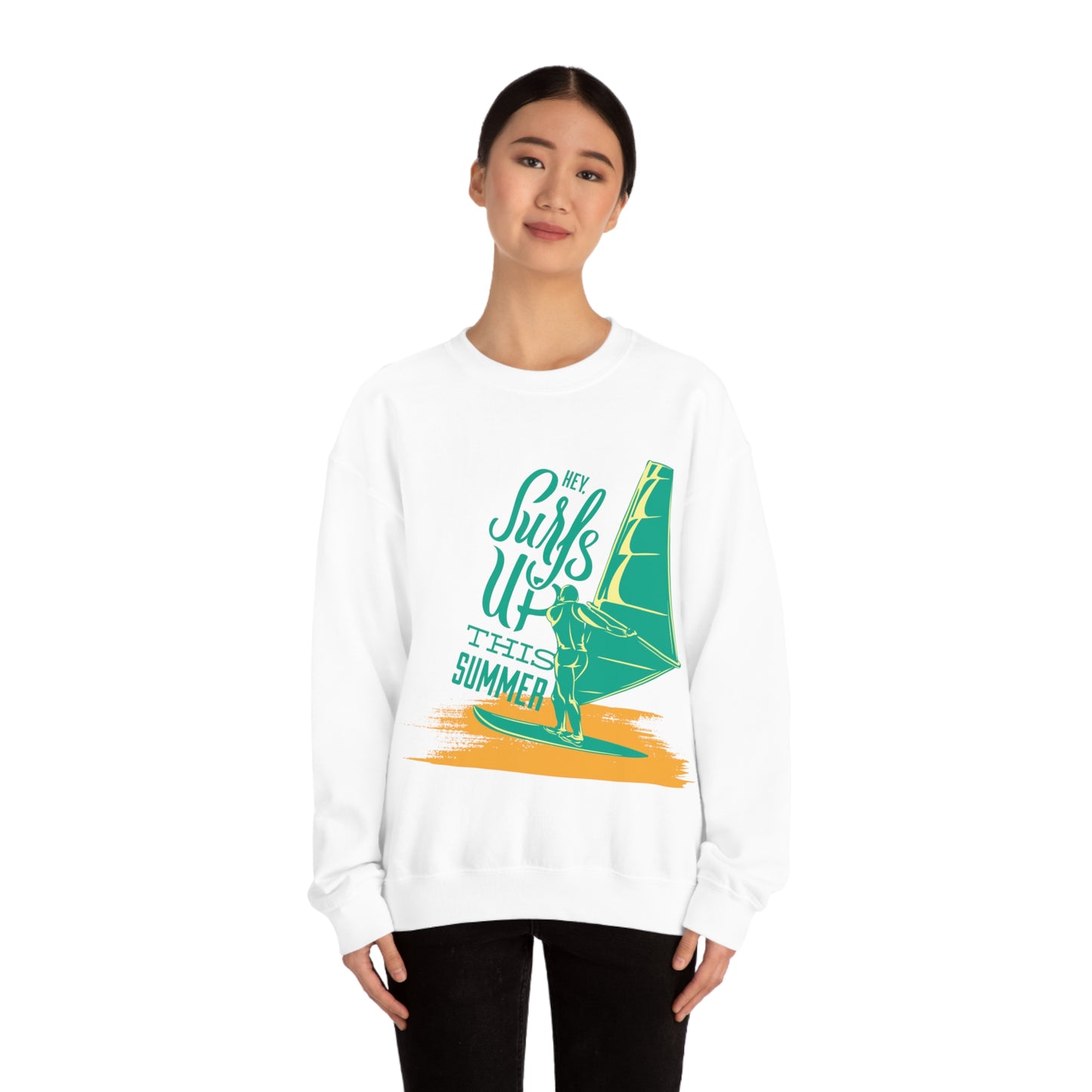 Hey Surfs Up Crewneck Sweatshirt