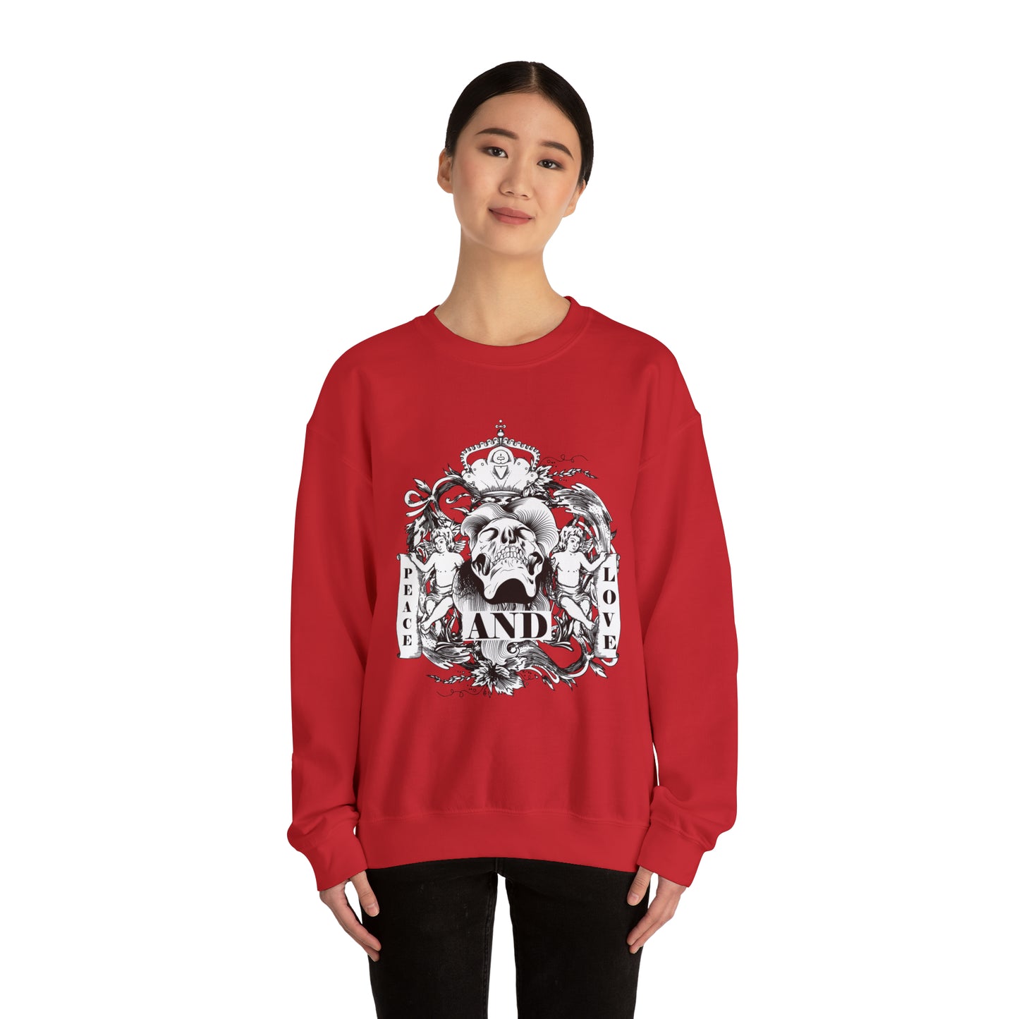 Peace and Love Demon to Angels Crewneck Sweatshirt