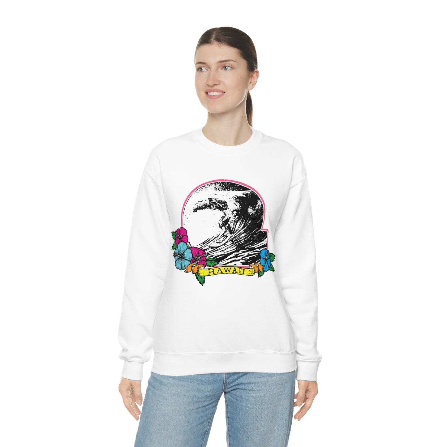 Hawaii Waves Crewneck Sweatshirt