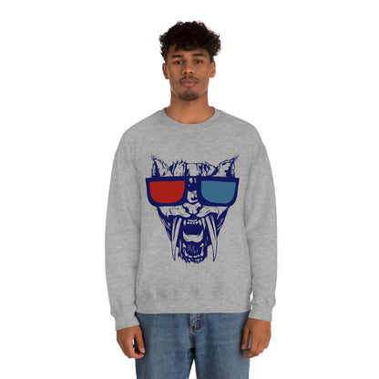 3D Glasses Tiger Crewneck Sweatshirt