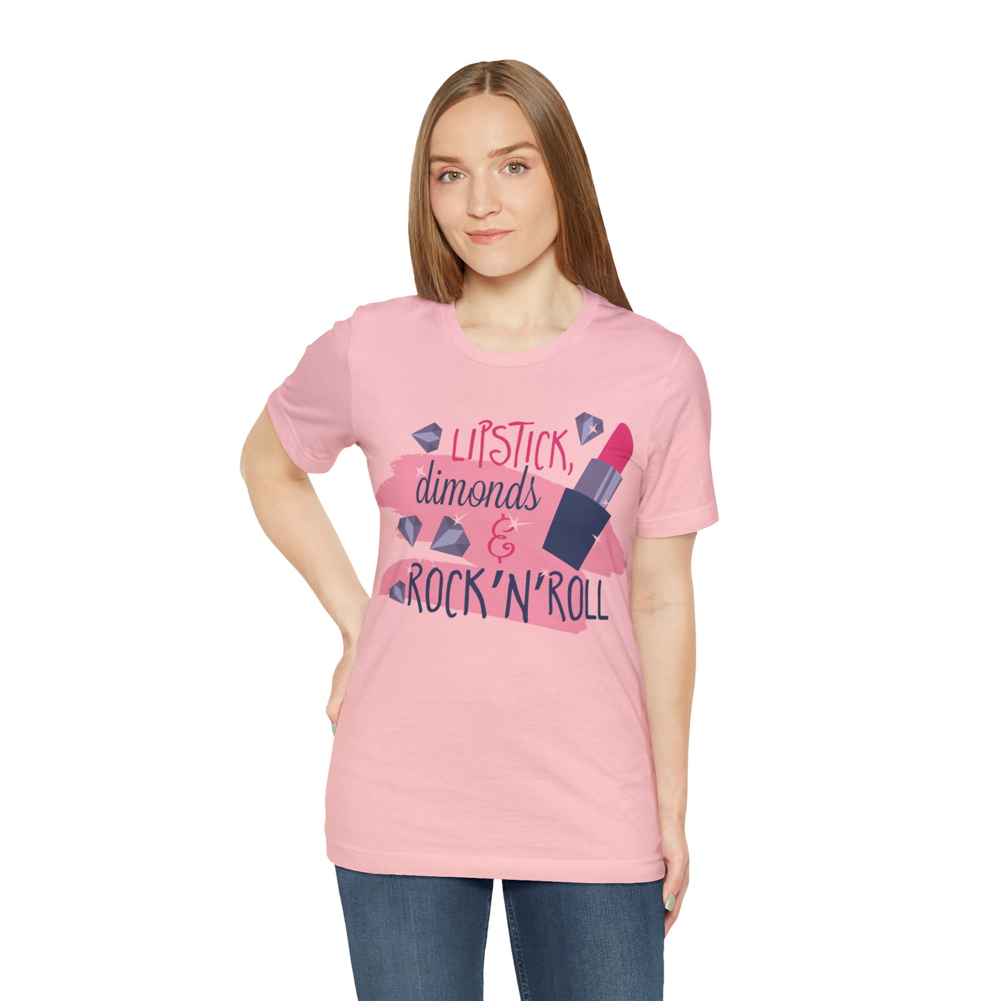 Lipstick-Diamonds and Rock & Roll T-Shirt