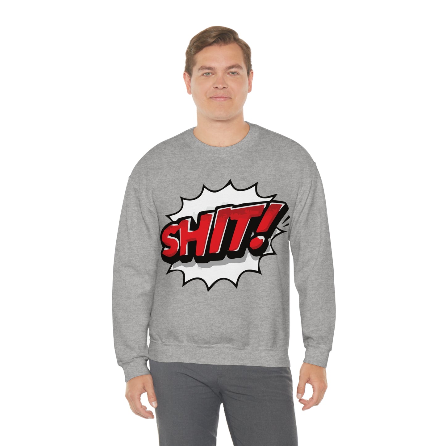 Shit! colorful graphic Crewneck Sweatshirt