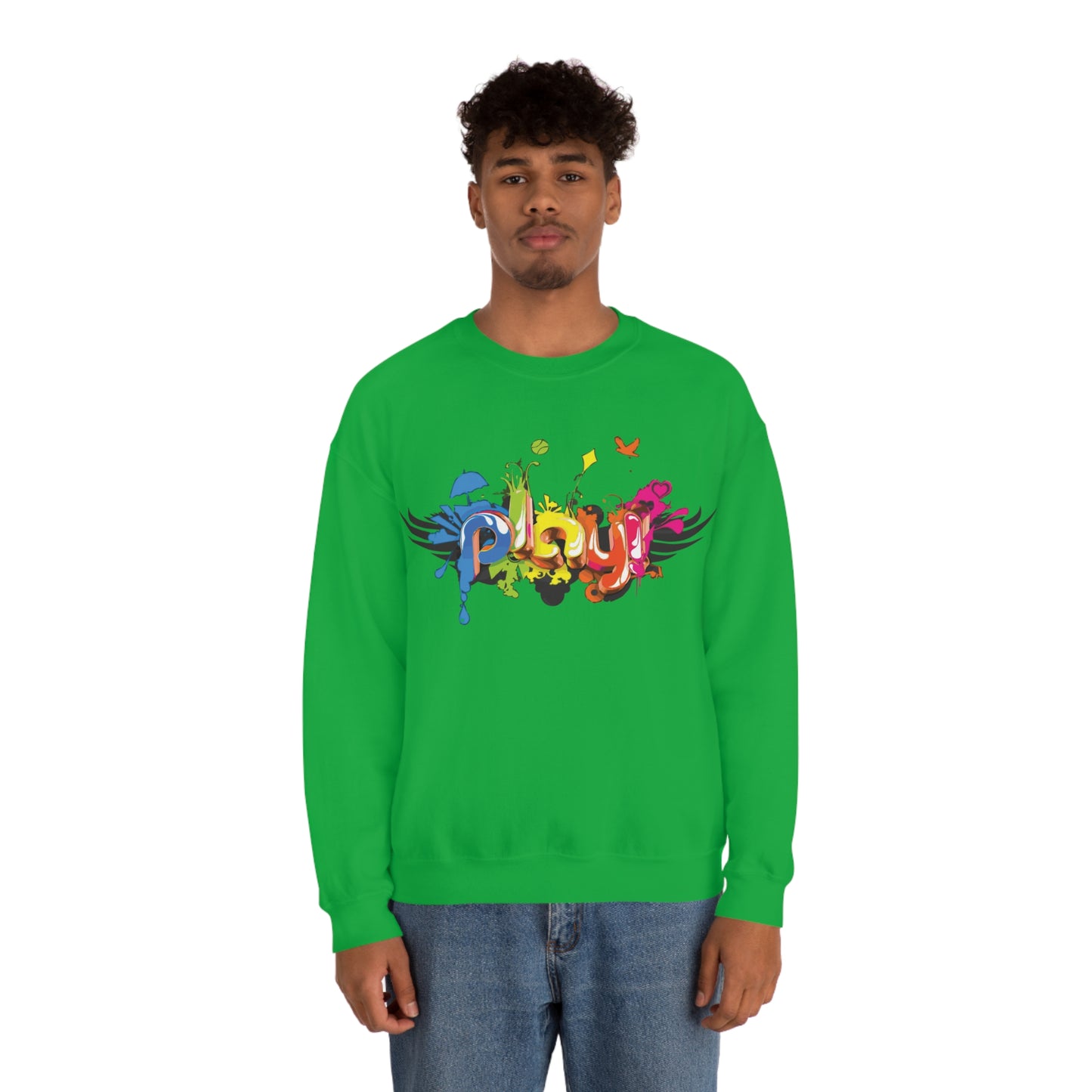 Play colorful graffiti Crewneck Sweatshirt