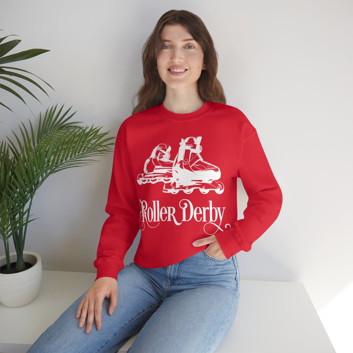 Roller_Derby Crewneck Sweatshirt