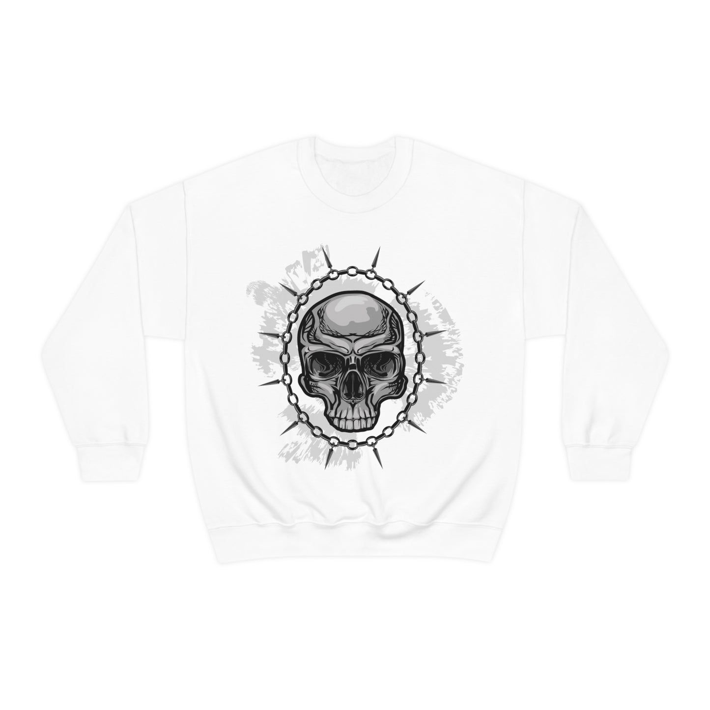 Skull Chain Splatter Crewneck Sweatshirt