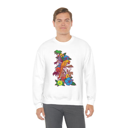 Parrot Jungle Floral Crewneck Sweatshirt