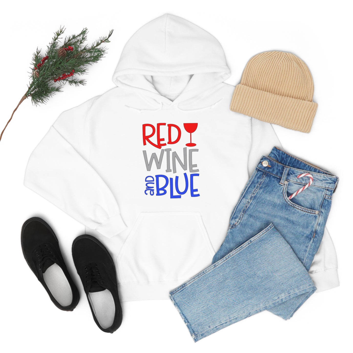 Red Wine Blue Hoodie