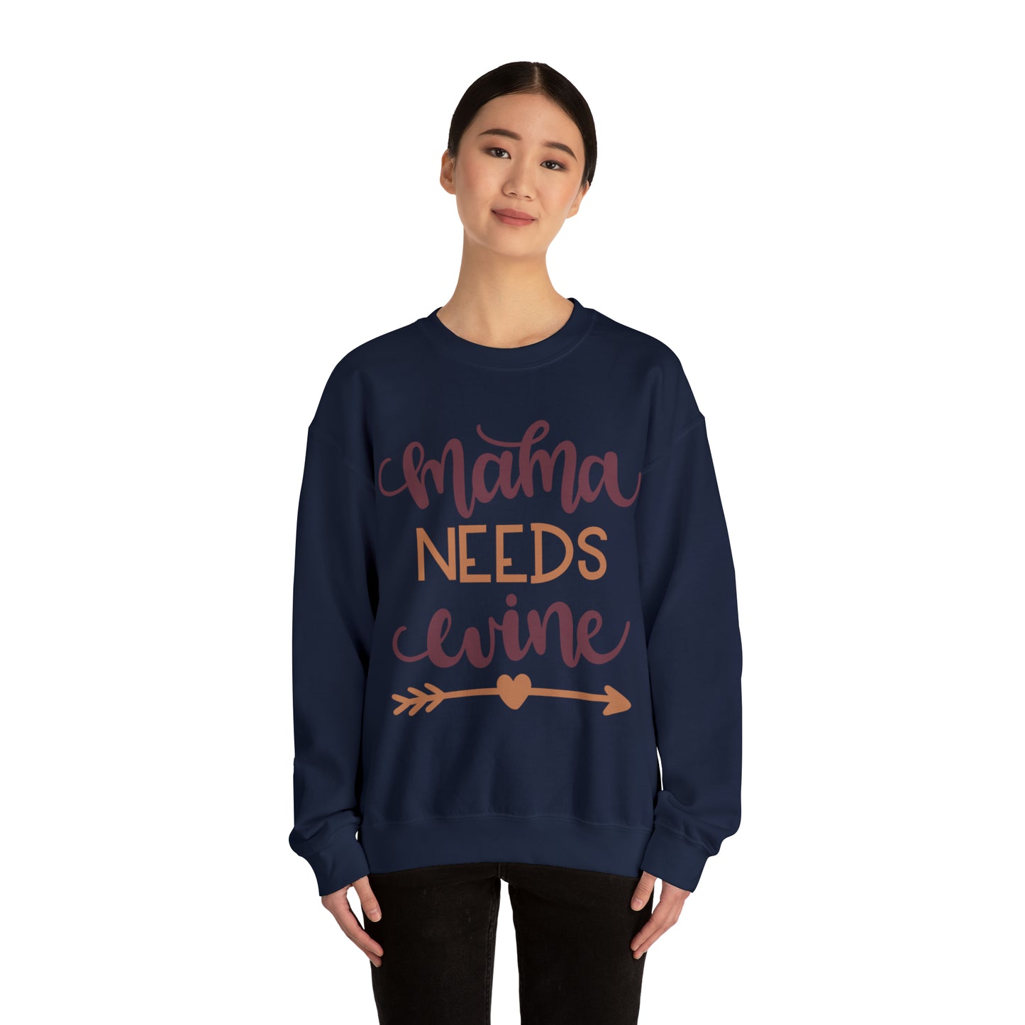 Mama_needs_wine Crewneck Sweatshirt