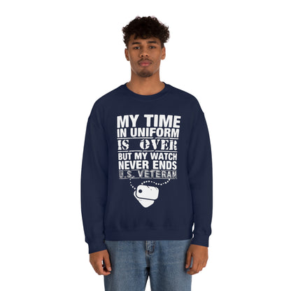 my time in uniform is over Crewneck Sweatshirt