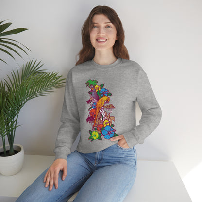 Parrot Jungle Floral Crewneck Sweatshirt