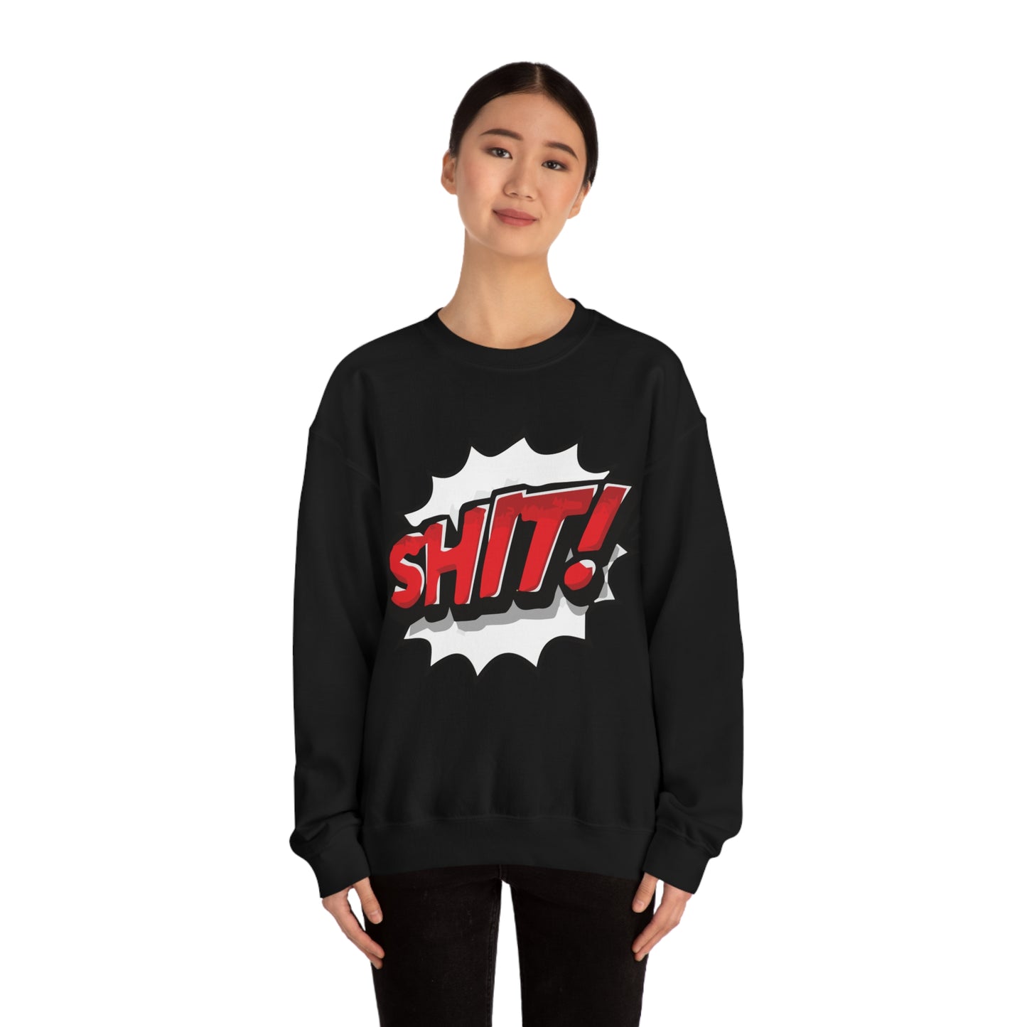 Shit! colorful graphic Crewneck Sweatshirt