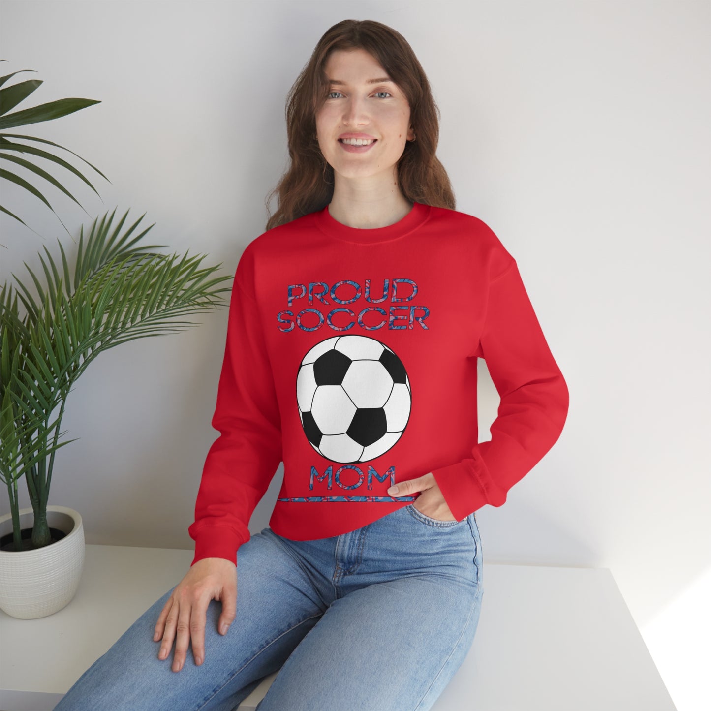 Proud-Soccer mom Crewneck Sweatshirt