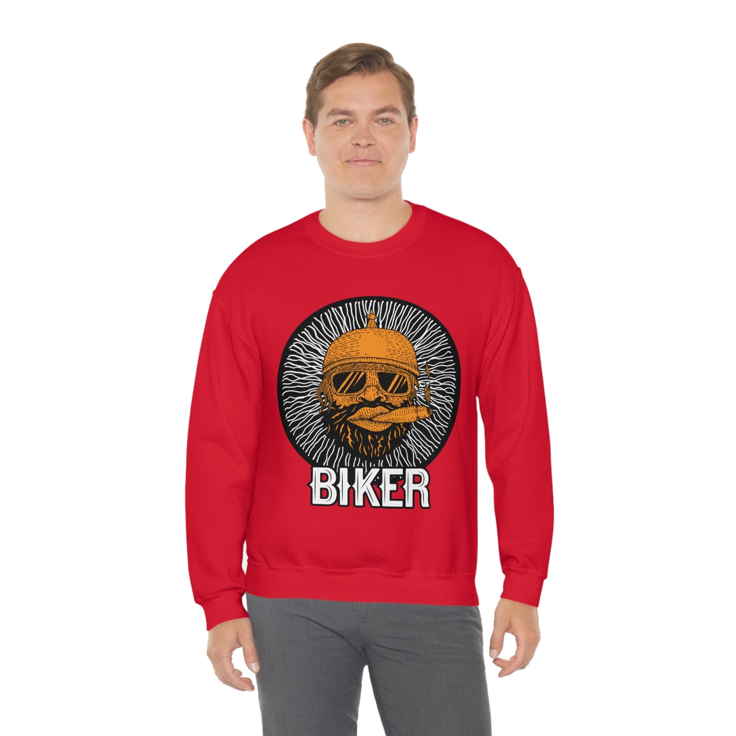 Cool Biker Crewneck Sweatshirt