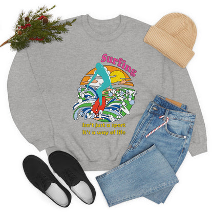 Surfing A Way of Life Crewneck Sweatshirt