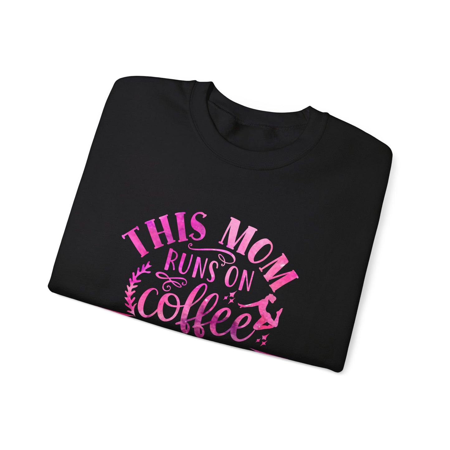 This mom runs on coffee and yoga Crewneck Sweatshirt