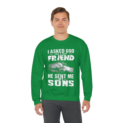 Best friends my sons Crewneck Sweatshirt