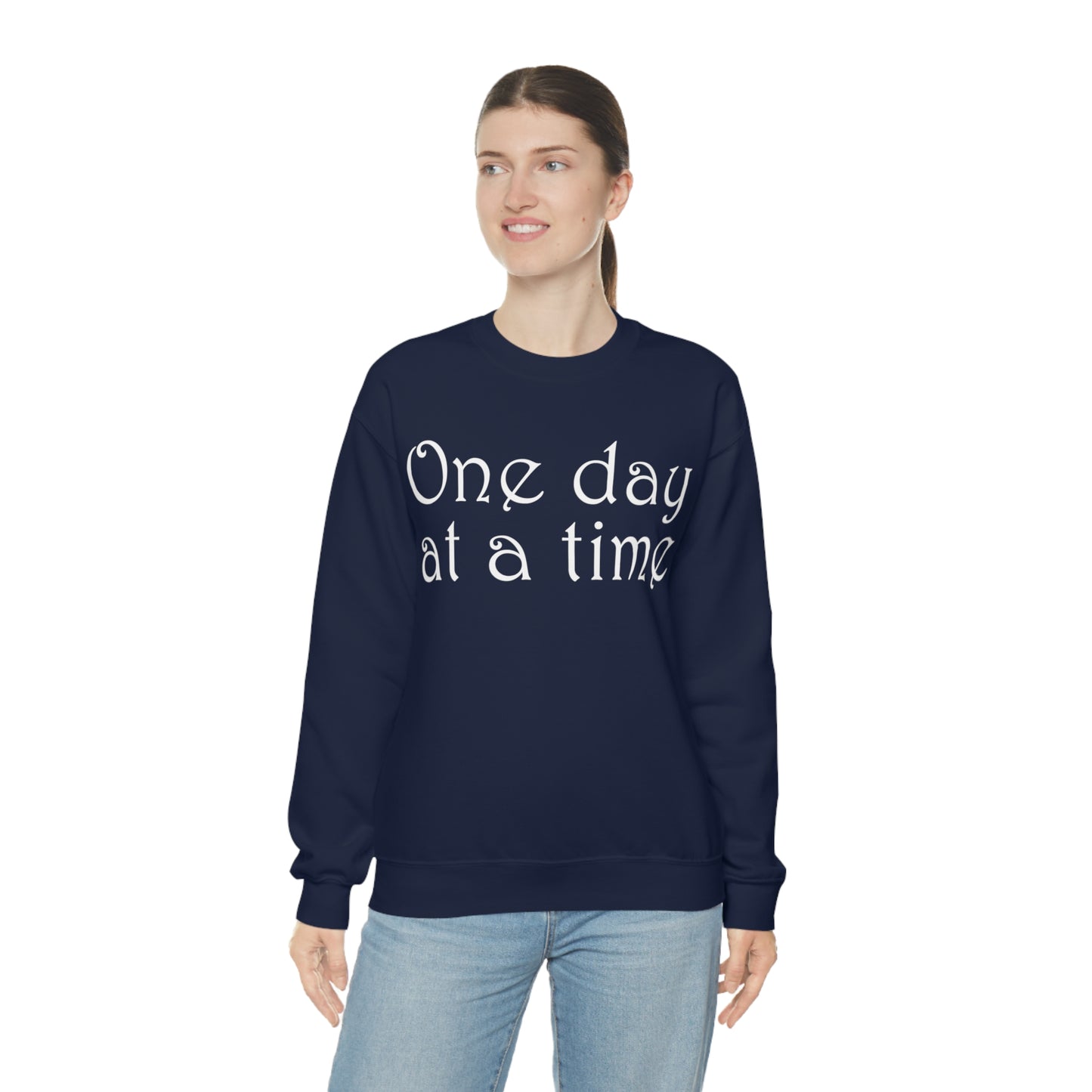 One-Day-at-a-time Crewneck Sweatshirt