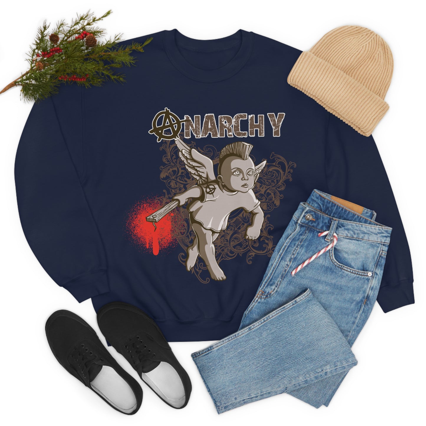 Anarchy Angel Crewneck Sweatshirt