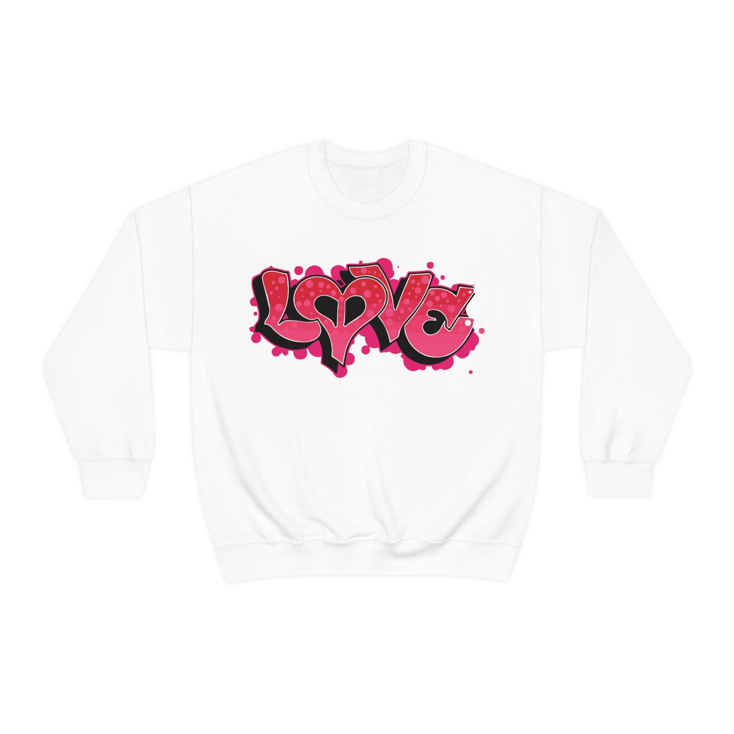 Peace and Love graffiti Crewneck Sweatshirt