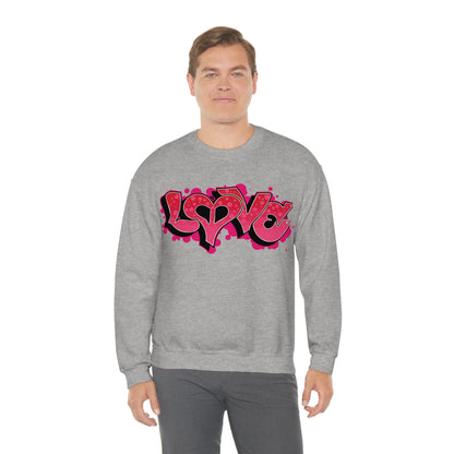 Peace and Love graffiti Crewneck Sweatshirt