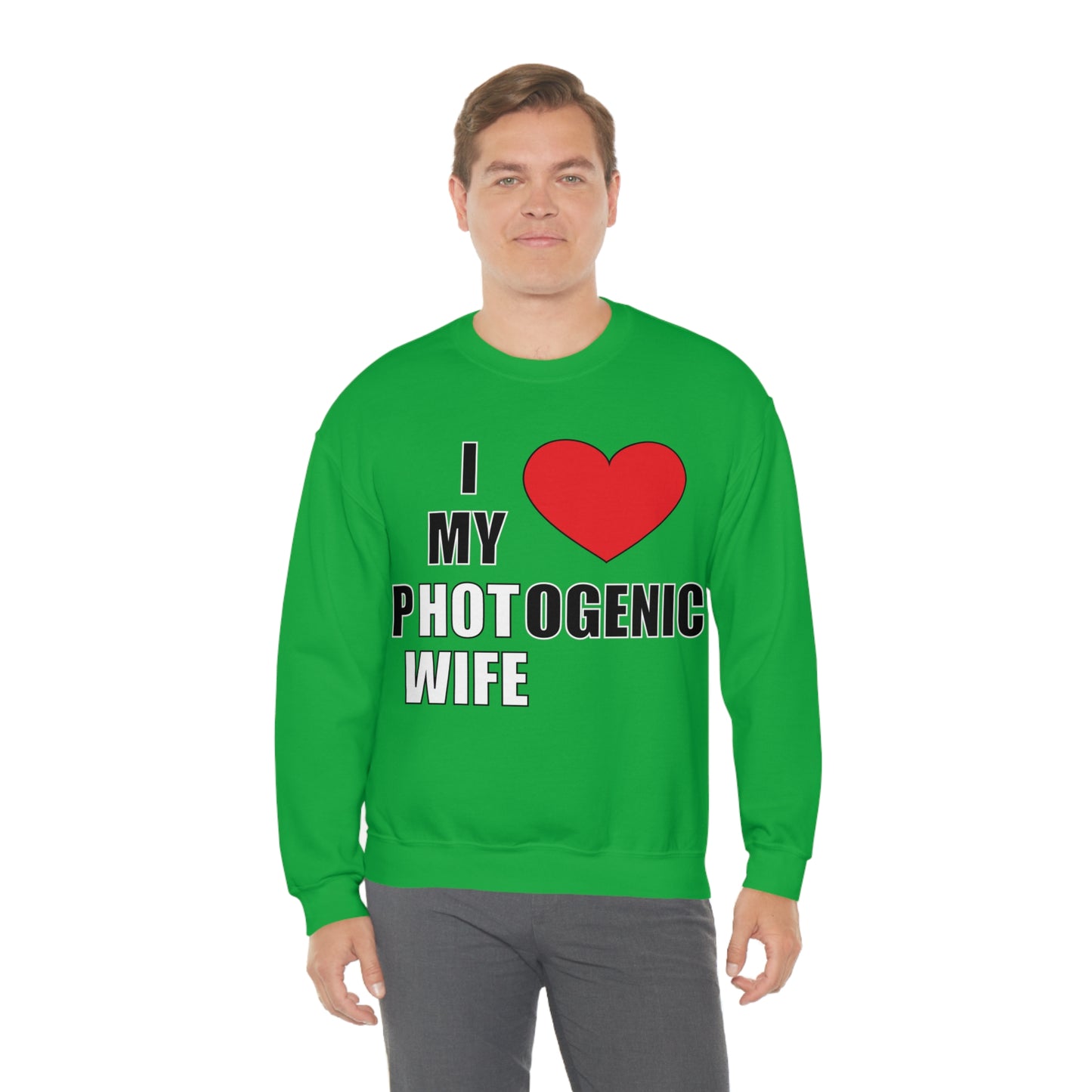 I love my pHOTogenic wife Crewneck Sweatshirt