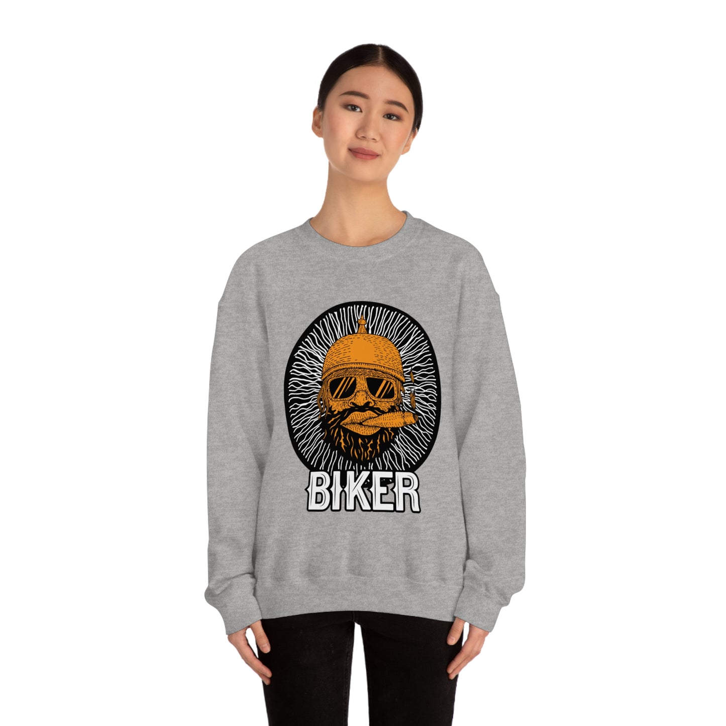 Cool Biker Crewneck Sweatshirt