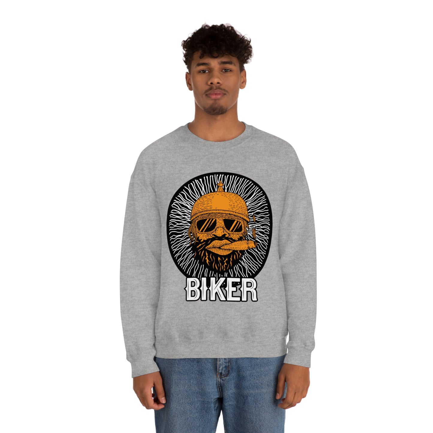 Cool Biker Crewneck Sweatshirt