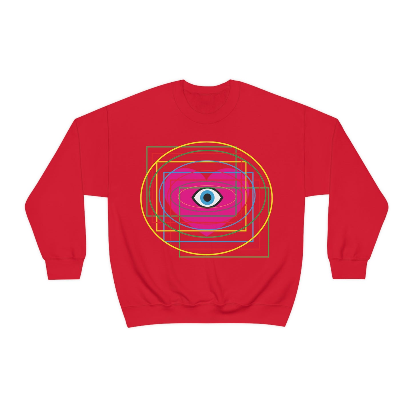 Eye Love in all dimension Crewneck Sweatshirt