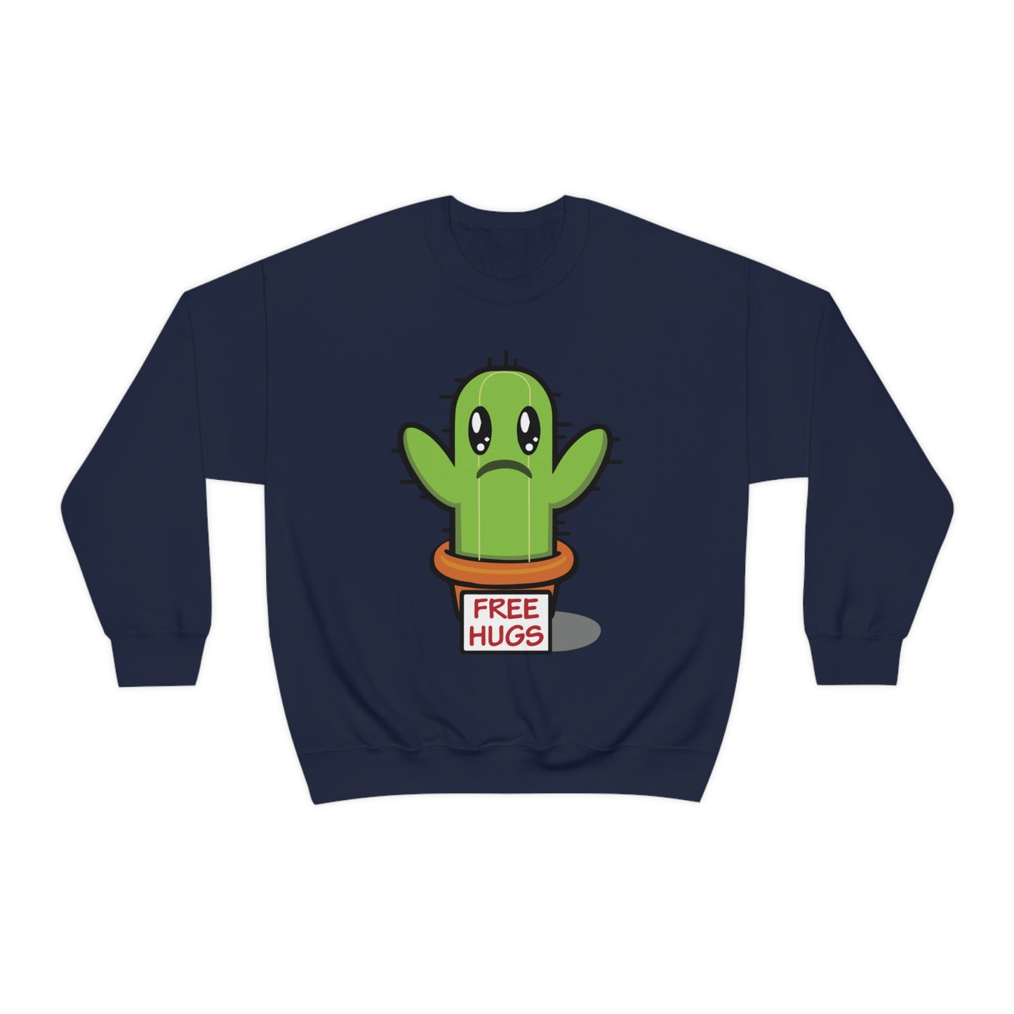 Free hugs sad cactus Crewneck Sweatshirt