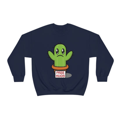 Free hugs sad cactus Crewneck Sweatshirt