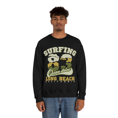 Long Beach Surfing Crewneck Sweatshirt