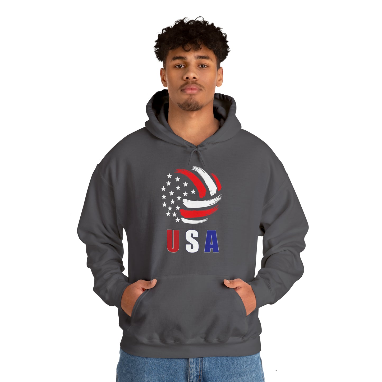 USA Volleyball Flag Hoodie