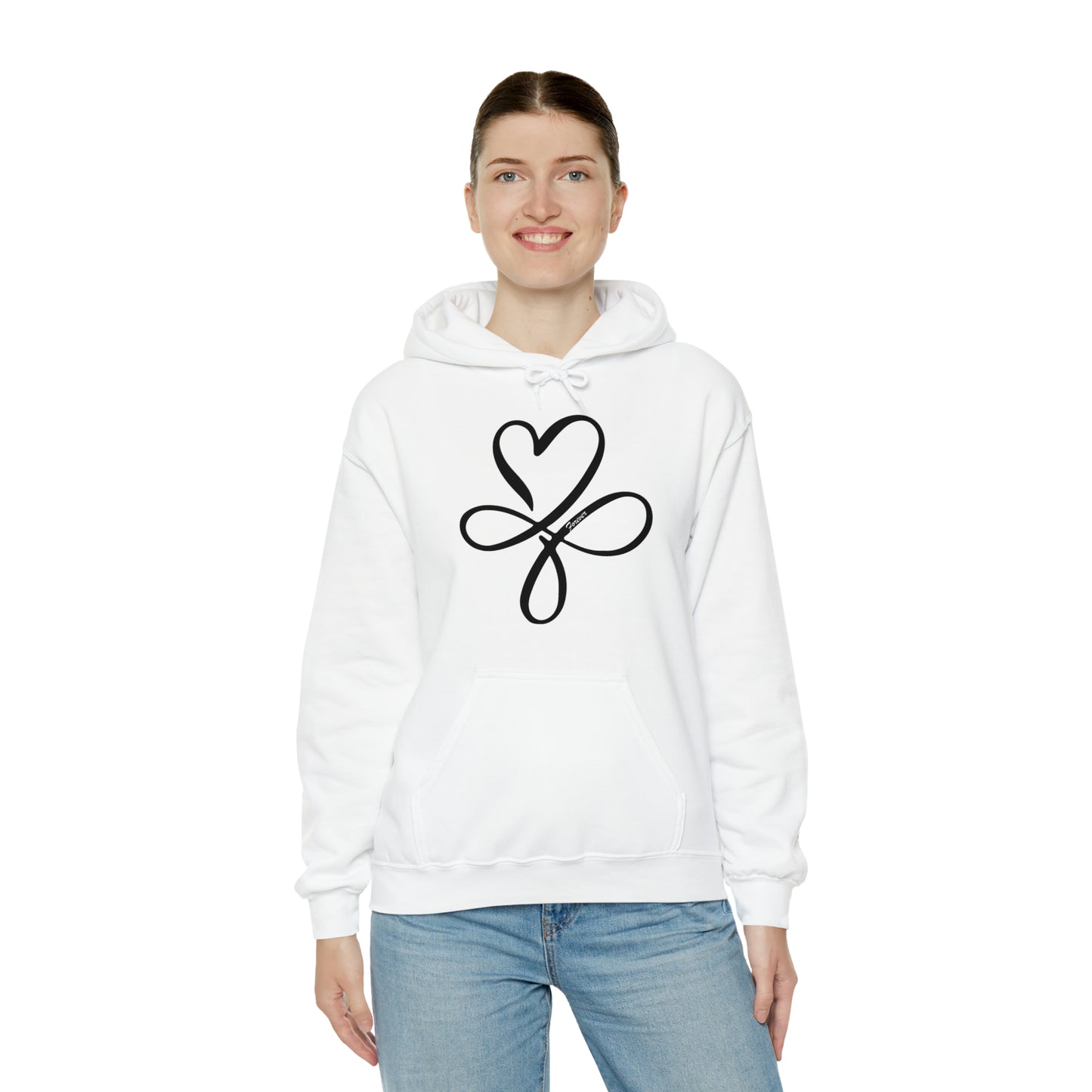 Heart symbol Love Infinity symbol Forever Hoodie