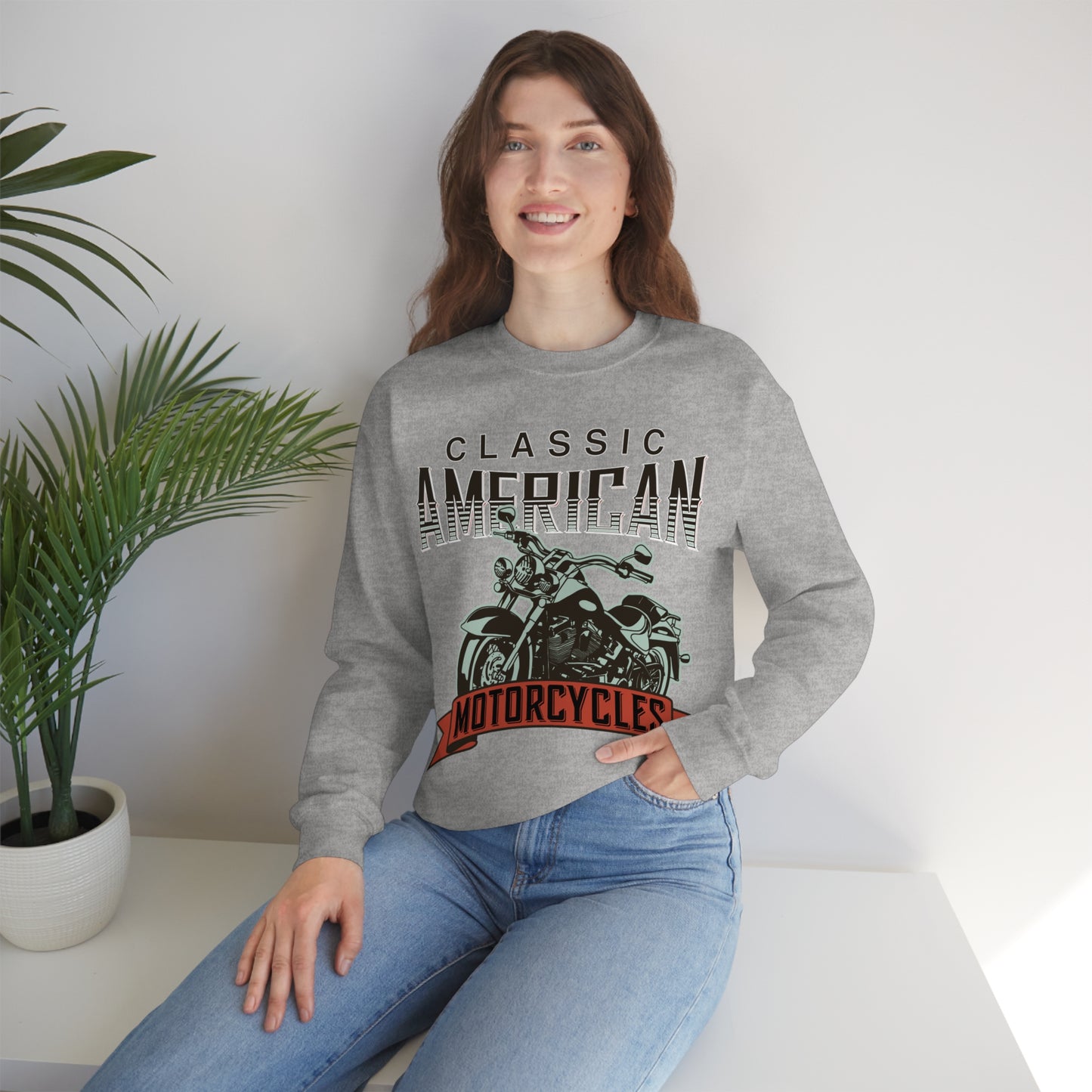 Classic American motorcycles Crewneck Sweatshirt