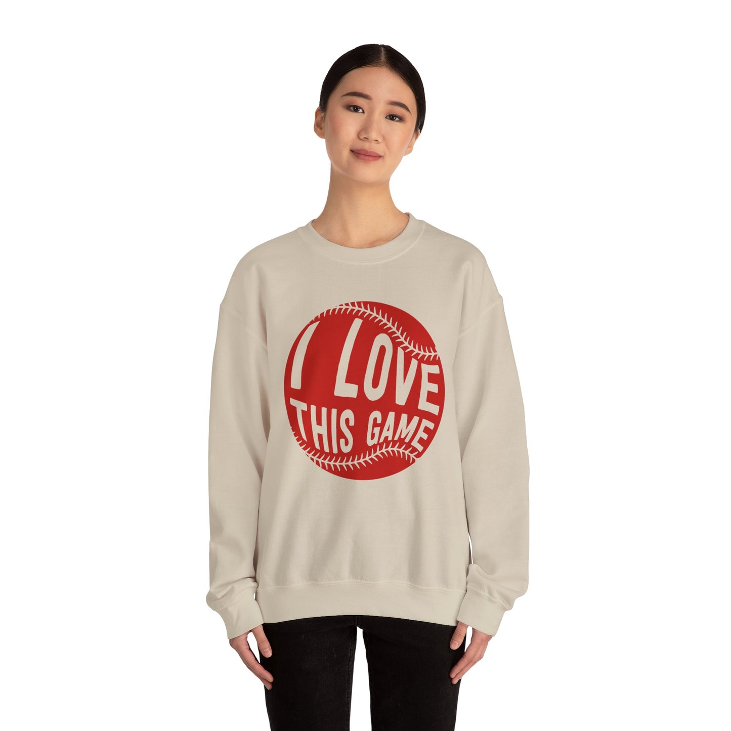 I Love This Game Baseball Crewneck Sweatshirt