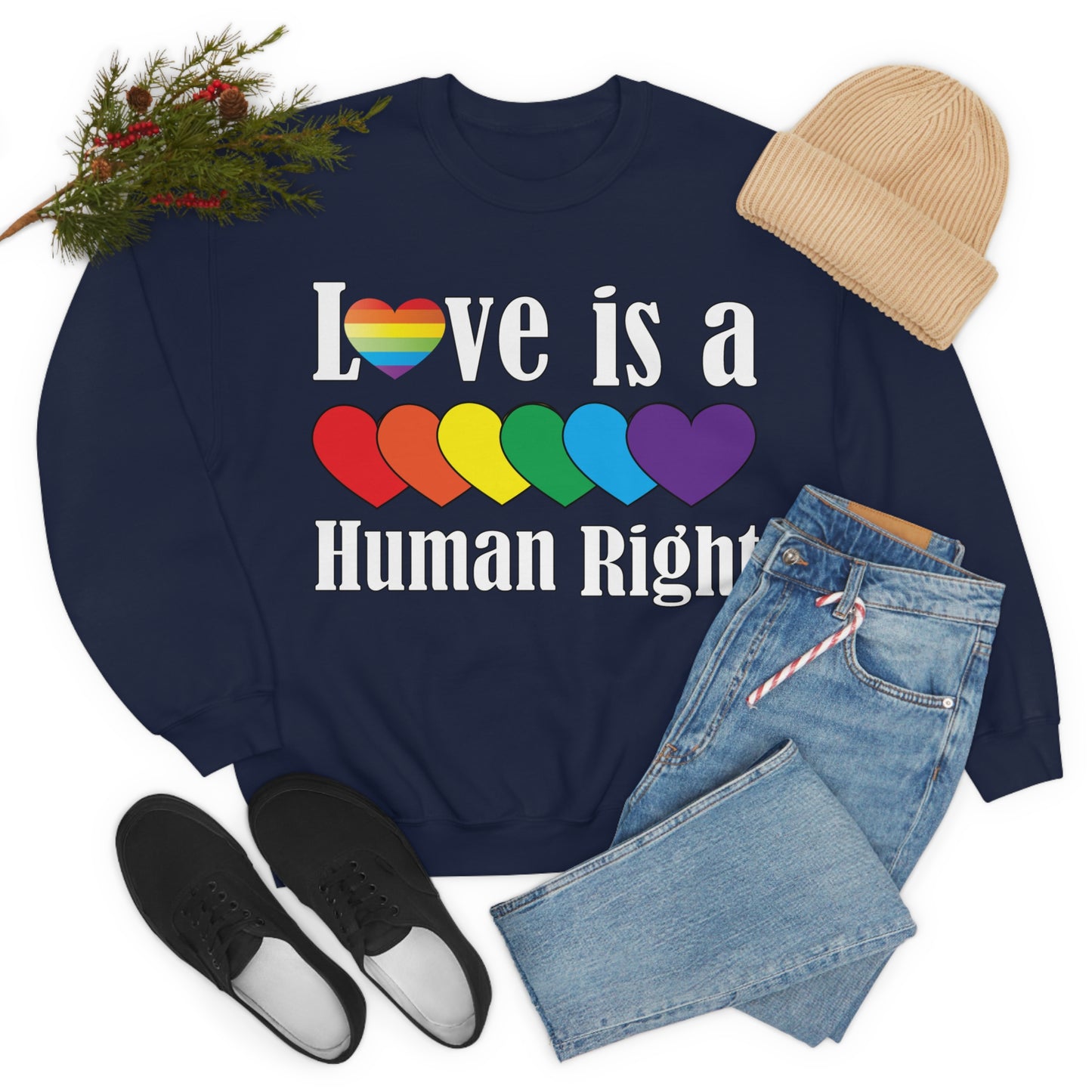 Love is a Human right Crewneck Sweatshirt