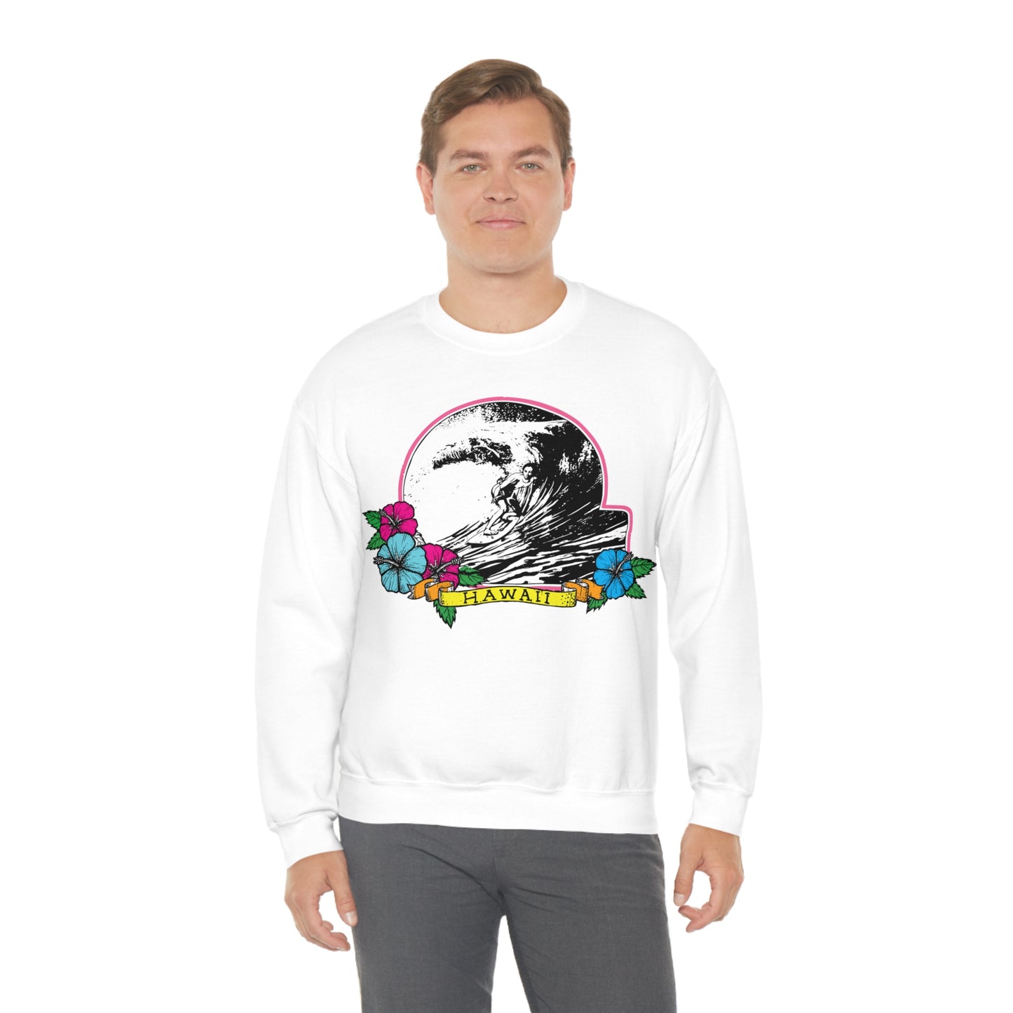 Hawaii Waves Crewneck Sweatshirt