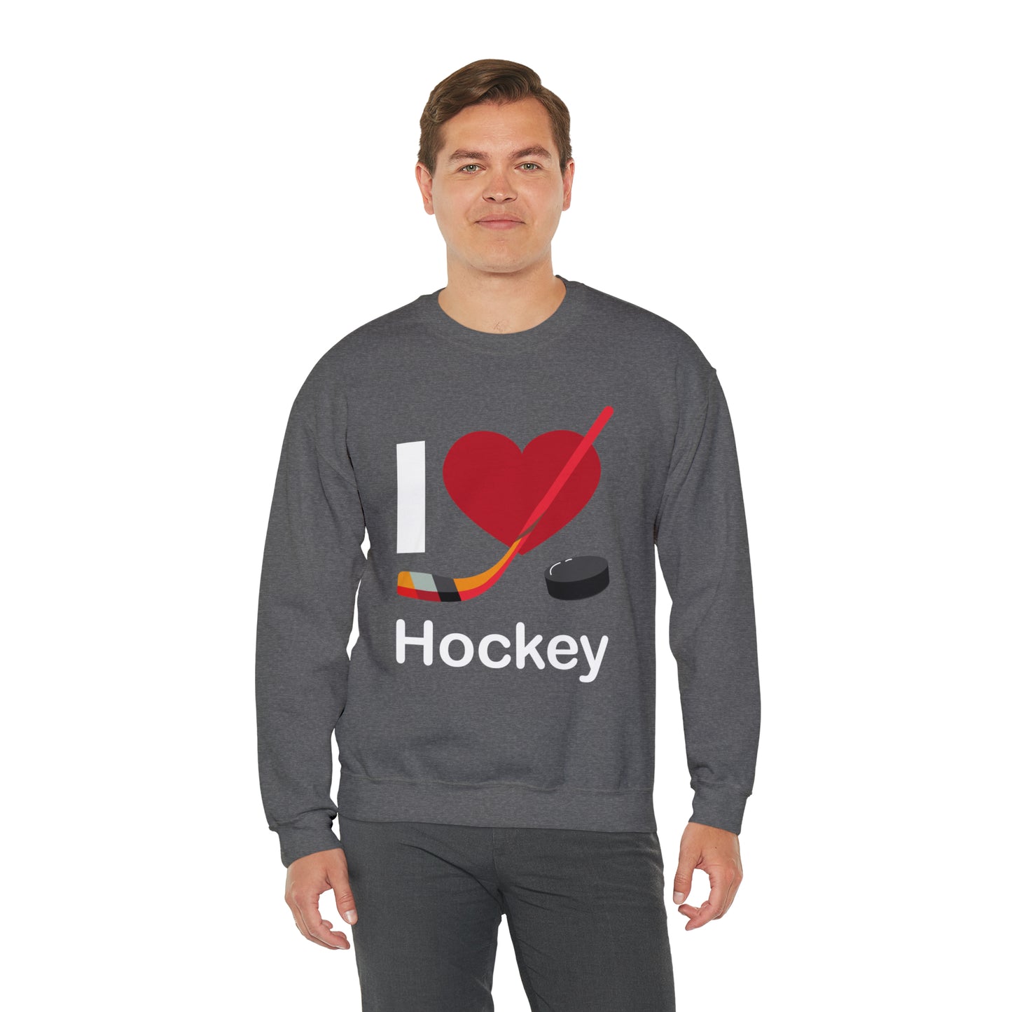 I love hockey Crewneck Sweatshirt