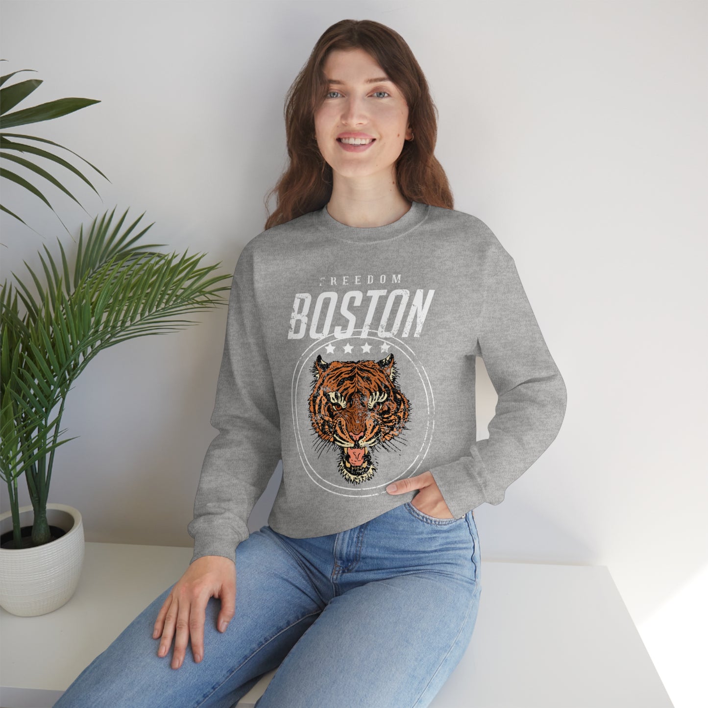 Boston Freedom Tiger Crewneck Sweatshirt