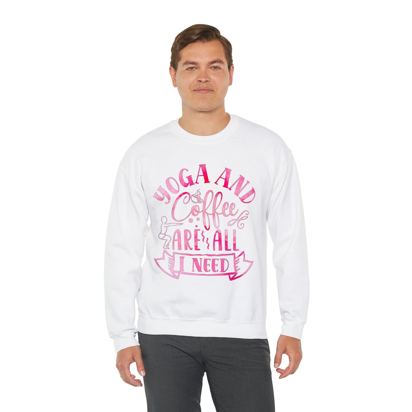 Yoga And Coffee Are All I Need Crewneck Sweatshirt