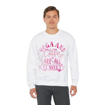 Yoga And Coffee Are All I Need Crewneck Sweatshirt