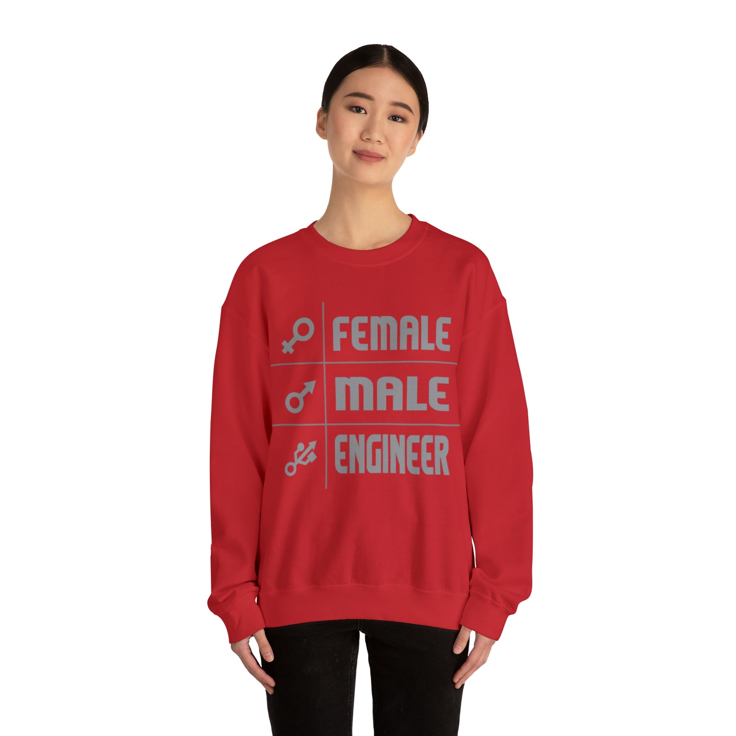 Female - male- engineer Crewneck Sweatshirt