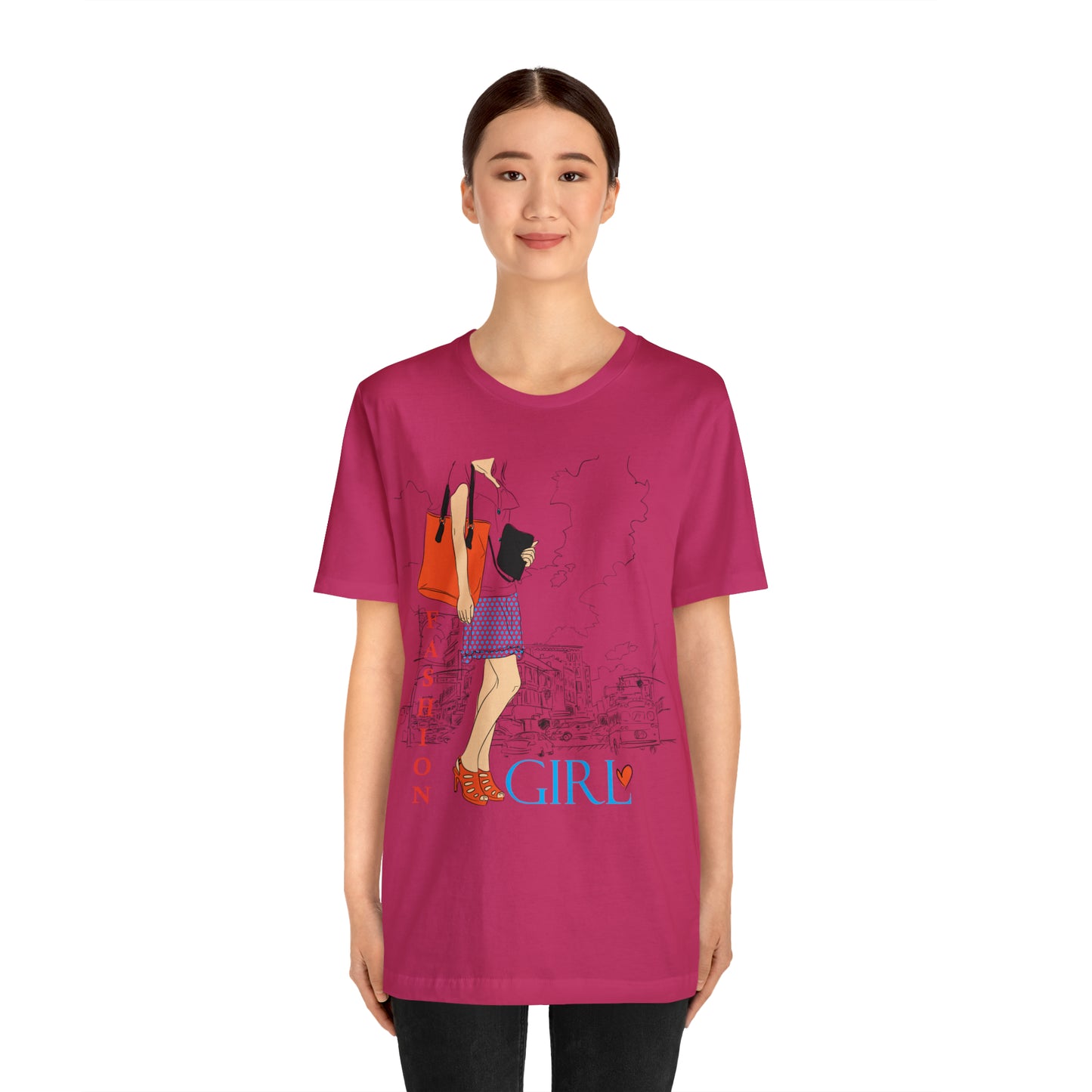 Fashion girl with a bag T-Shirt