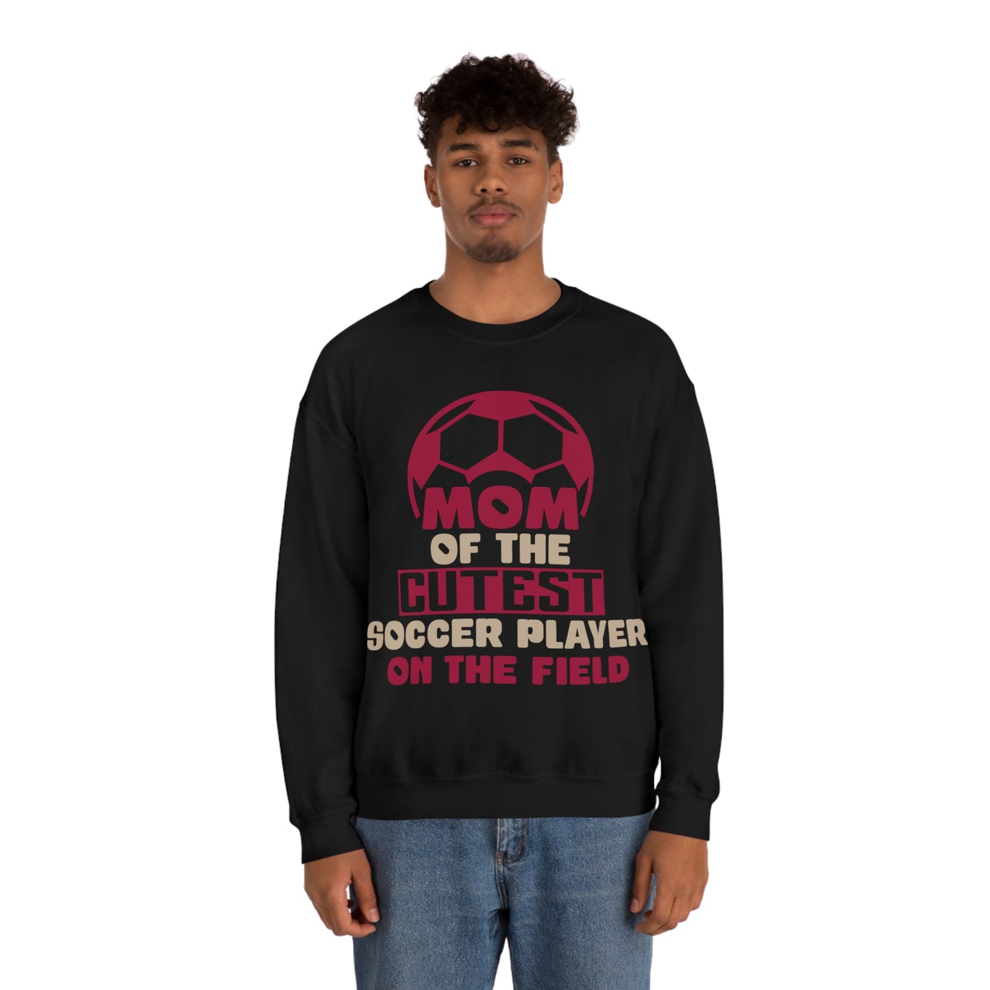 Mom of cutest soccer player Crewneck Sweatshirt