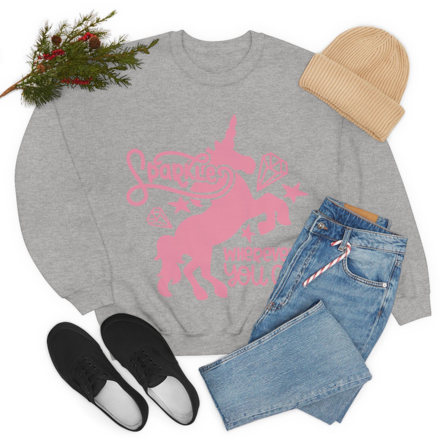 Sparkle unicorn Crewneck Sweatshirt