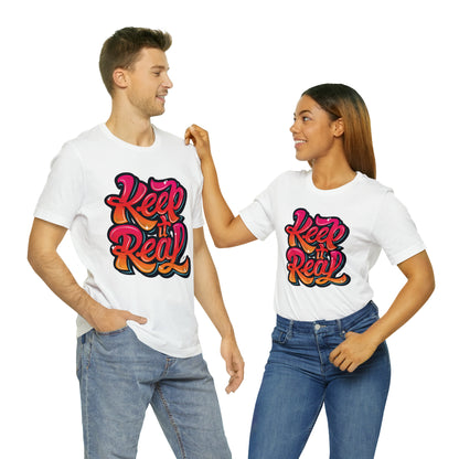 Keep it real colorful graffiti logo T-Shirt