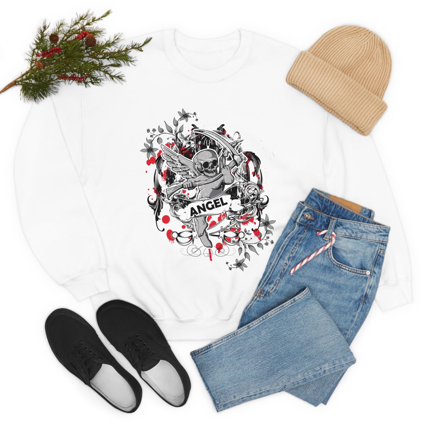 Dark Side Angel Crewneck Sweatshirt